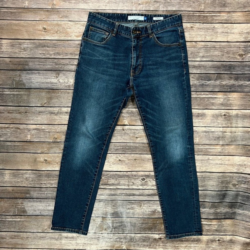 Peter Manning Standard Fit Stretch Jeans 31x29 Mens Blue Denim Pants PMNYC